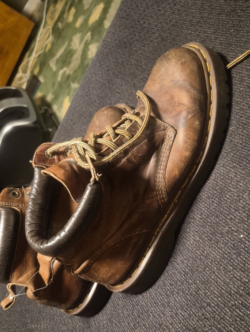 Dr. Martens Brown Leather Lace-Up Work Boots